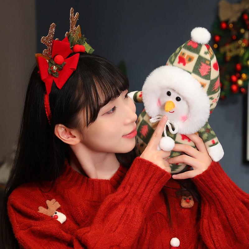 35 Inside Christmas Snowman Plush Toy Creative Hat New Year Children's Gift Living Room Decoration Doll Doll Holiday Gift