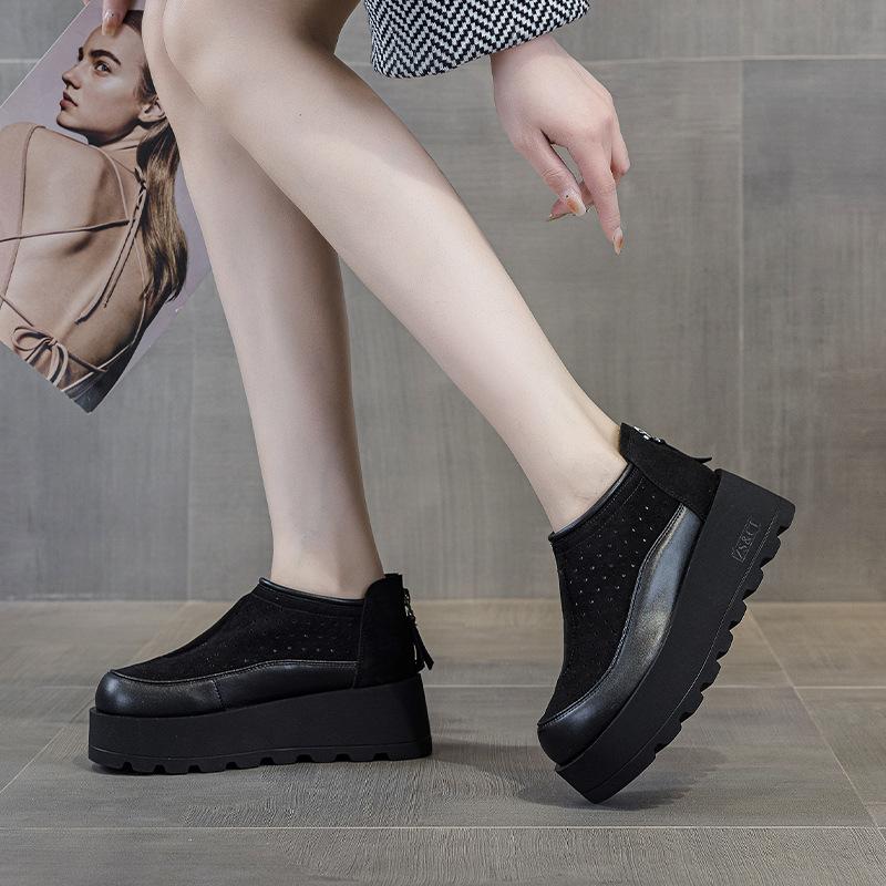 Spring and summer new hole casual sandals breathable thick sole heightening versatile hollow 16