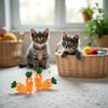 4 Pcs Soft Dog Cute Carrot Plush Chew Squeaker Plush Dog and Cat with Multi-Squeaks Sound Pet Puppy Supplies