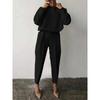 IHUASU Women's Fashion Casual Long Sleeve O-Neck Pants Suits