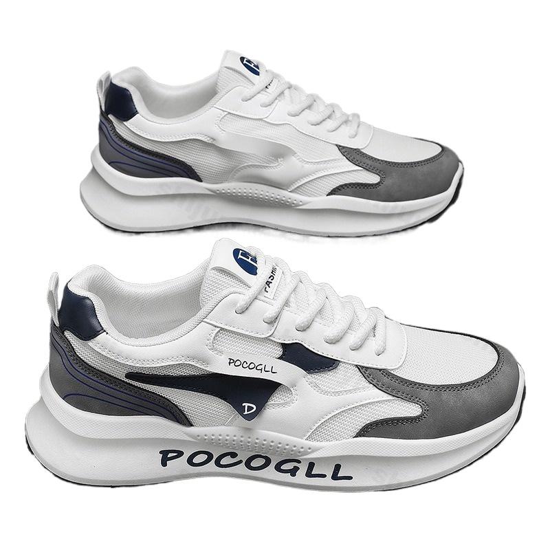 Fashion Men's Casual Sports Shoes 2025 Summer Fashion Thick-soled Sneakers New Men Mesh Breathable Man Outdoor Student Running Shoes