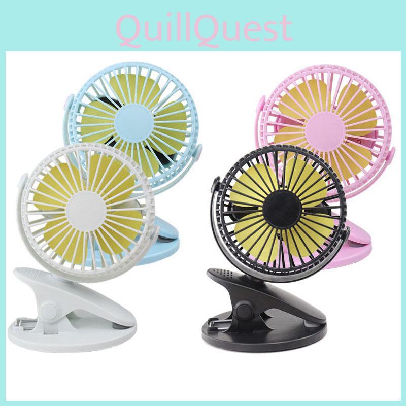 Small Yet Powerful Personal Portable Desk Fan With 3-speed Settings And Usb Rechargeable Battery