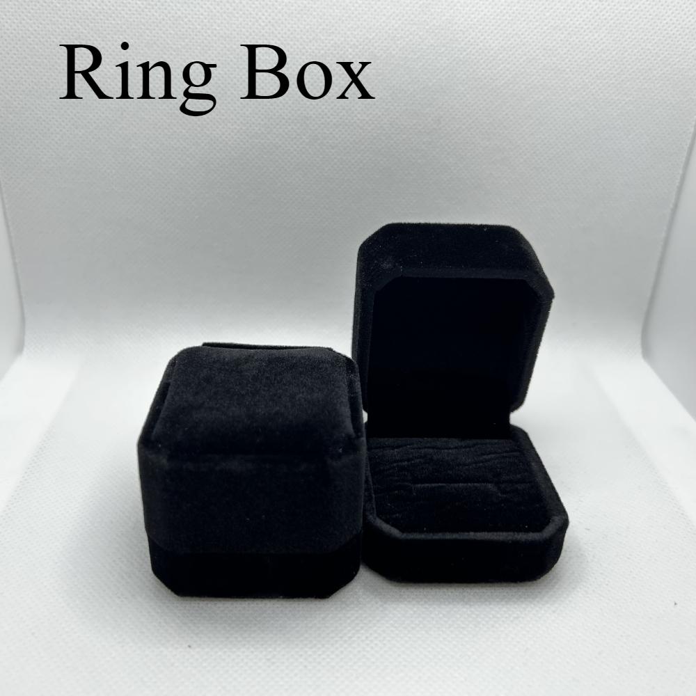 

Шкатулка для ювелірних виробів Фланелева скринька для кільця кулон браслет браслет намисто скринька ювелірні вироби сережки-гвоздики значок подарункова упаковка Ring Box чорний