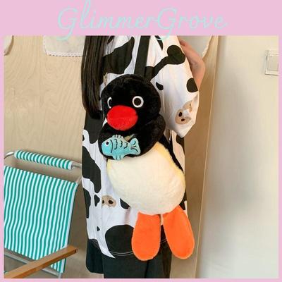 Character Penguin Cute Backpack Kids Plush Toy Bag With Interior Zipper Pocket