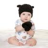 Winter Warme Strickmütze Handschuhe Set Baumwolle Baby Neugeborene Beanie Mütze für Mädchen Jungen Cartoon Ohren Kleinkind Mütze Säugling Bonnet 0-18M