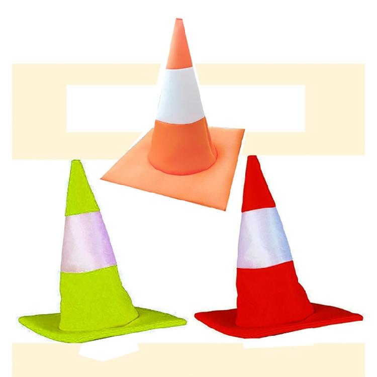 Zabawny Stożek Drogowy Czapka dla Dorosłych Czapka Blokady Drogowej Ciepłe Zimowe Czapki Akcesoria na Imprezę Urodzinową Czapka na Występy Sceniczne