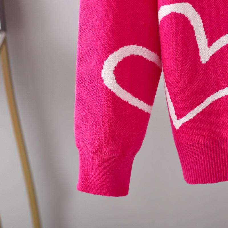 2023 Fall and Winter New Women's Knit Sweater Sweater Love Short Cardigan Jacket