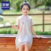 Romon Girls' Chinese Style Short Sleeve Cheongsam Dress