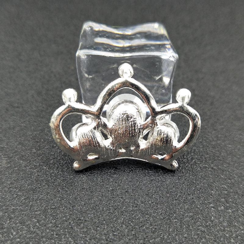 10Pcs Able Flash  Studded Alloy Crown Accessories Diy Hairpin Hair Clip Decoration