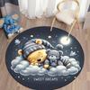 1pc Winnie the Pooh Round Area Rug , Playroom Bedroom Living Room Indoor Decor Rug , Perfect for Leisure Areas , Bedside , Cloakroom , and O