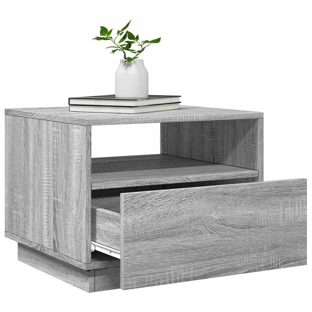 LED Coffee Table in Grey Sonoma 50 x 49 x 40 cm
