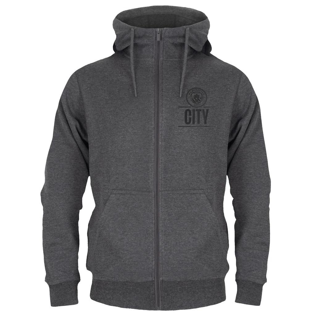 Manchester City FC Mens Fleece Full Zip Hoodie