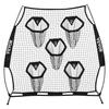 1828.8x1828.8mm Football Trainer Throwing Net, Training Throwing Target Practice Net with 5 Target Pockets, Knotless Net Includes Straps and Portable