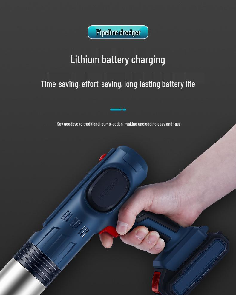 Stainless Steel High-Pressure Lithium Battery Toilet Unclogger