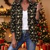 Women's Casual Christmas Print Jacket Holiday Outerwear for Festive and Everyday Wear