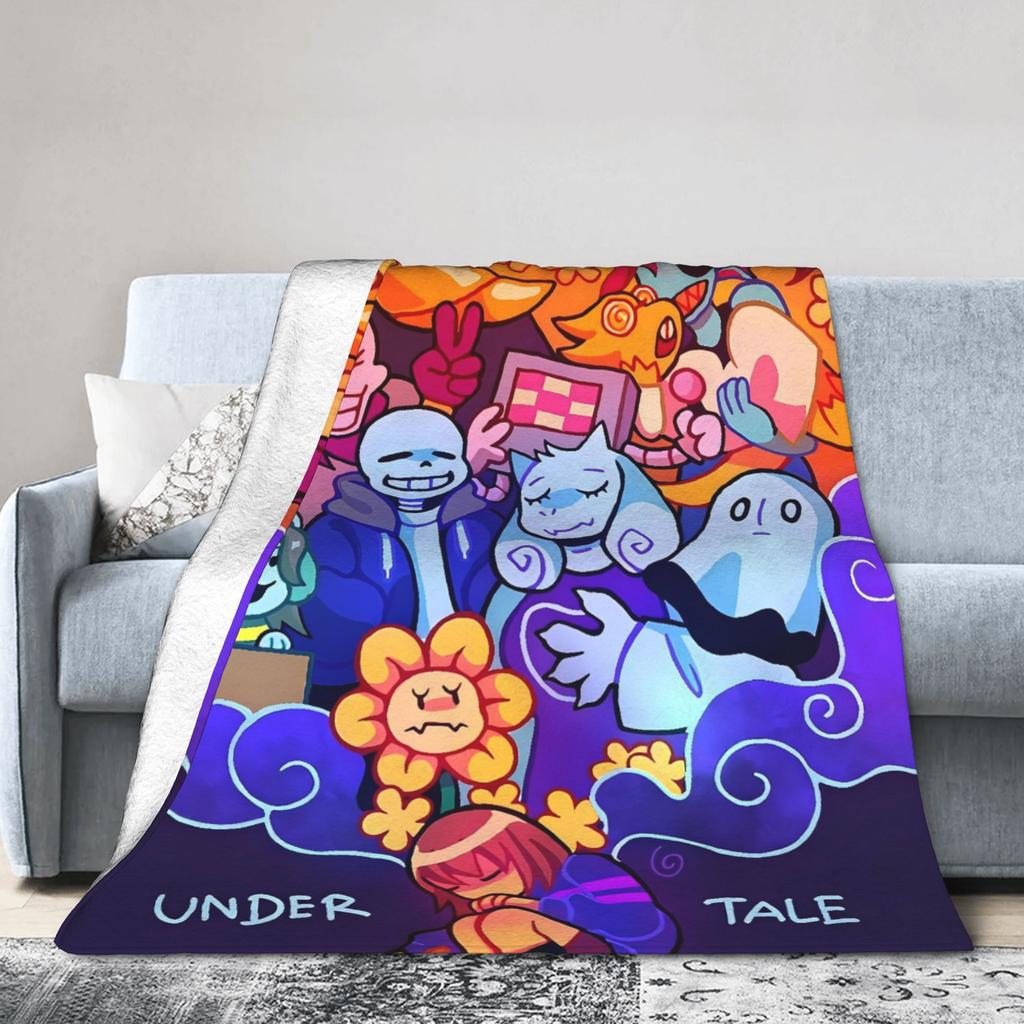 Deltarune Warme Weiche Decke Spiel Kinder Plüsch Überwurfdecke Grafisch Wohnzimmer Flanell Tagesdecke Sofa Bettbezug