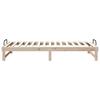 Brown Bed Frame 100 x 200 cm Solid Pine Wood