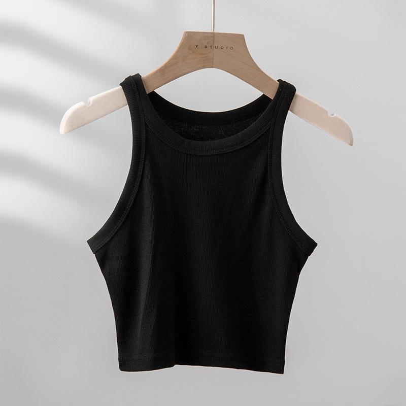 Pure Cotton Markless Outer Vest Spring and Summer New Beautiful Back Wrapping Small Suspender Without Steel Bandeach Inner Top