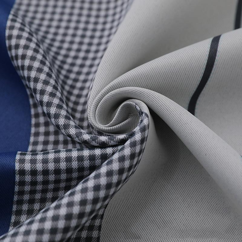 

Полосатая затемняющая шторная ткань, готовые индивидуальные детские шторы, современные шторы для спальни, гостиной, французского окна W100xH270cm&Rings-Grommet Top