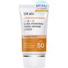 DR.WU Sonnenschutz Ultra Feuchtigkeitsspendende Getönte Abwehrlotion 35ml Sonnenschutz LSF50+ LSF+++ Zinkoxidfrei UV-Make-up-Basis Tonaufhellend Feuchtigkeitsspendend Hyaluronsäure