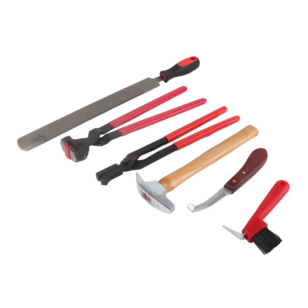 6 Piece Set Professional Horse Farrier Hoof Trim Tool Nail Horseshoe Plier Trimming Tool