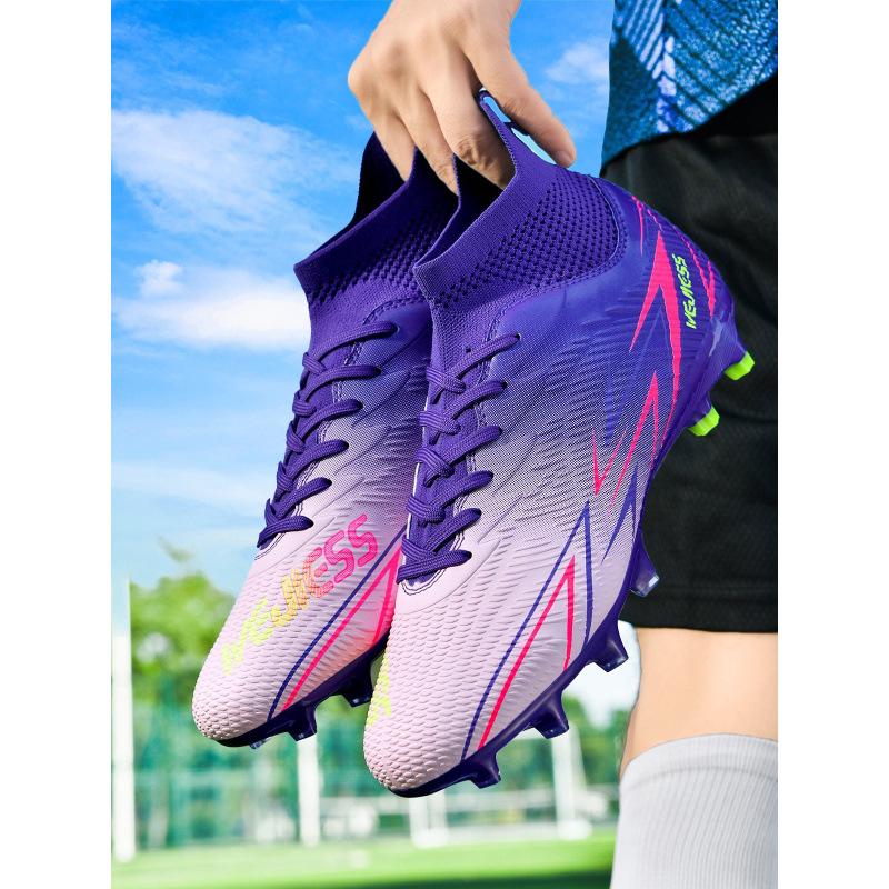 World Cup Football Shoes Men's and Women's High-top TF Broken Nails AG Long Nails Teen Students Grass Training Sports Shoes