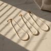 Vintage Faux Pearl Necklaces White Imitation Pearl Chain Choker Necklace Temperament Beaded Necklace For Wedding Party Wear