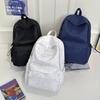 Schoolbag New Student Campus Schoolbag Junior High School Students Simple Style Solid Color Large Capacity High Value Backpack Women's Backpack
