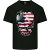 Gym Stars Stripes American Flag Ripped Unisexs Light Cotton TShirt
