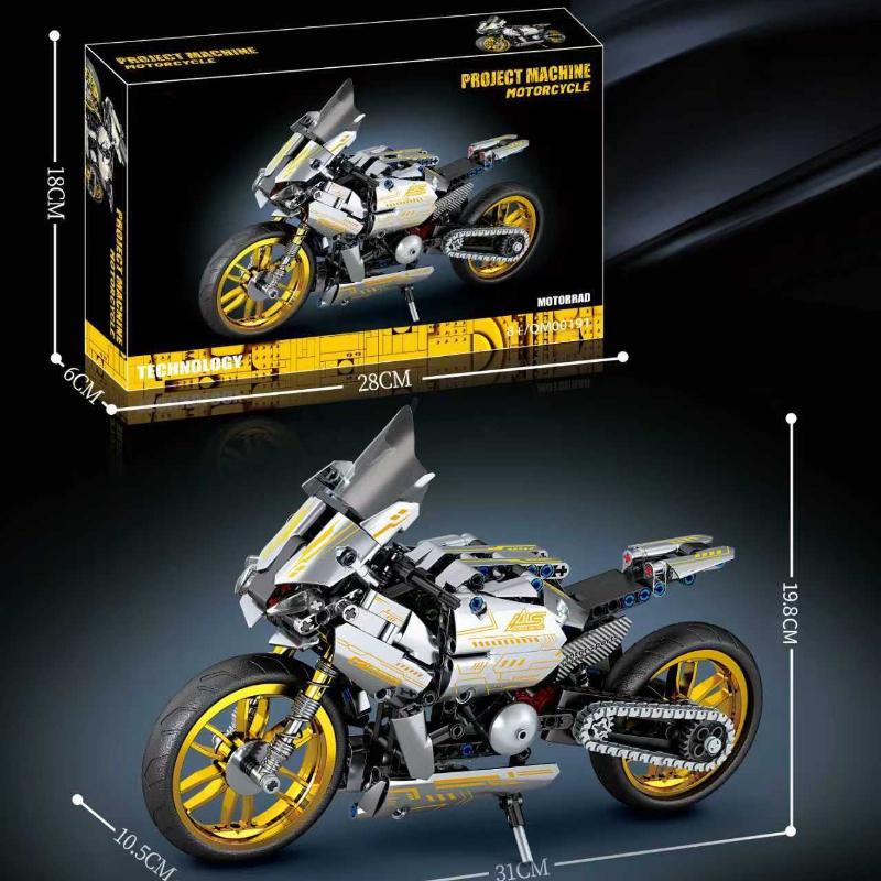 Techniczne Mini Klocki Samochód Wyścigowy Sport Prędkość Motocykl Model Miasto Mechaniczne Super Klocki Zabawki Puzzle Prezent dla Dorosłych