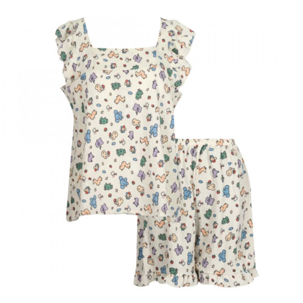 Shop Women Homewear Chest Pad Sleeveless Shorts Pajama Set Cha wSet 21365 Zoo
