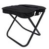 Outdoor Folding Stool Sling Bag 2 in 1 Portable Chair and Storage Pouch for Camping Hiking Fishing Black