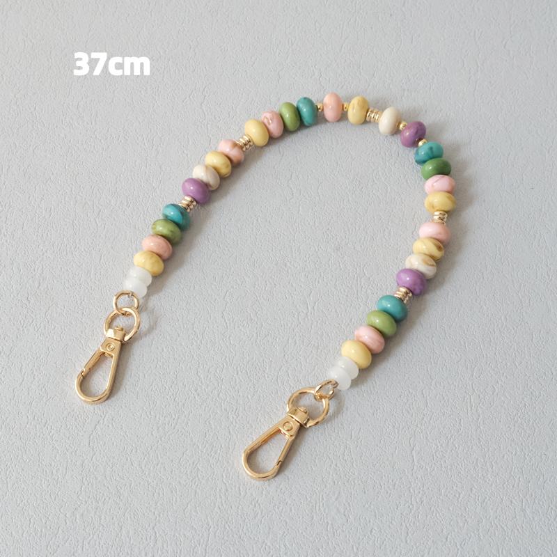 New Fashion Woman Bag Accessory Detachable Solid Beaded Chains Cute Acrylic Luxury Strap Women Bag Handle Candy Beads Chain