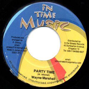7inch Record WAYNE MARSHALL / REAGAN - Party Time / Jeans & Timberland NONE In Time Music 2002 Jamaica Reggae, Ska & Dub Used