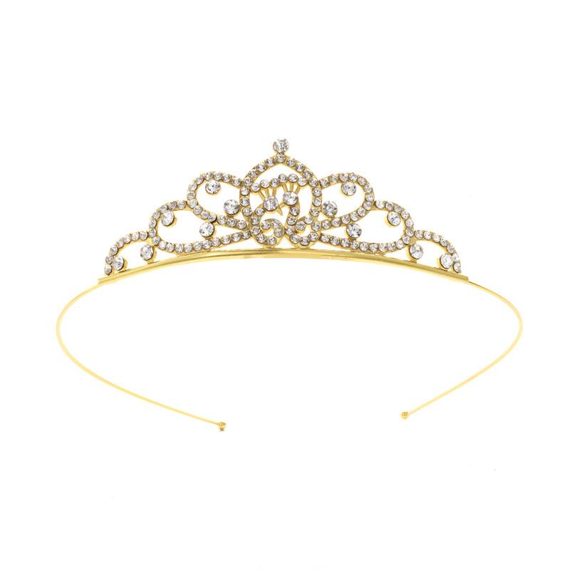 Barn Tiaraer og Kroner Pannebånd Barn Jenter Brude Krystallkrone Bryllupsfest Tilbehør Hårsmykker Ornamenter Hodeplagg