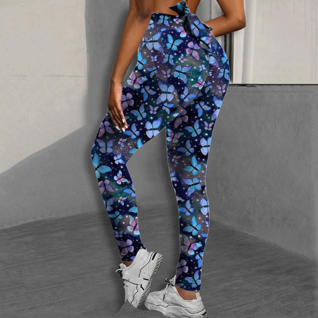 Women Printing High Waist Stretch Strethcy Fitness Leggings Yoga Pants