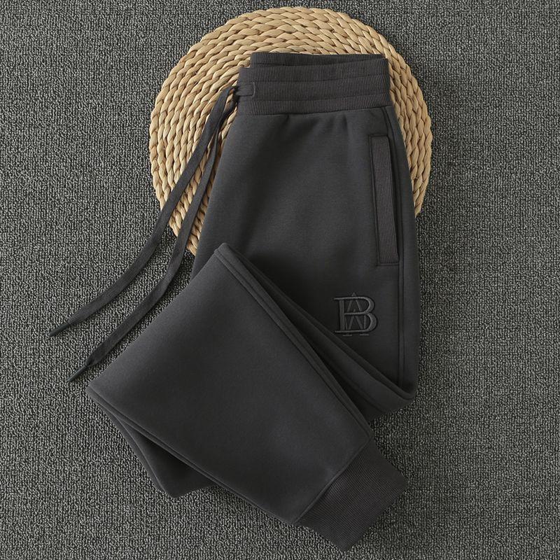 Iron Gray Winter Casual Women's Thickened Ankle-Tied Sweatpants