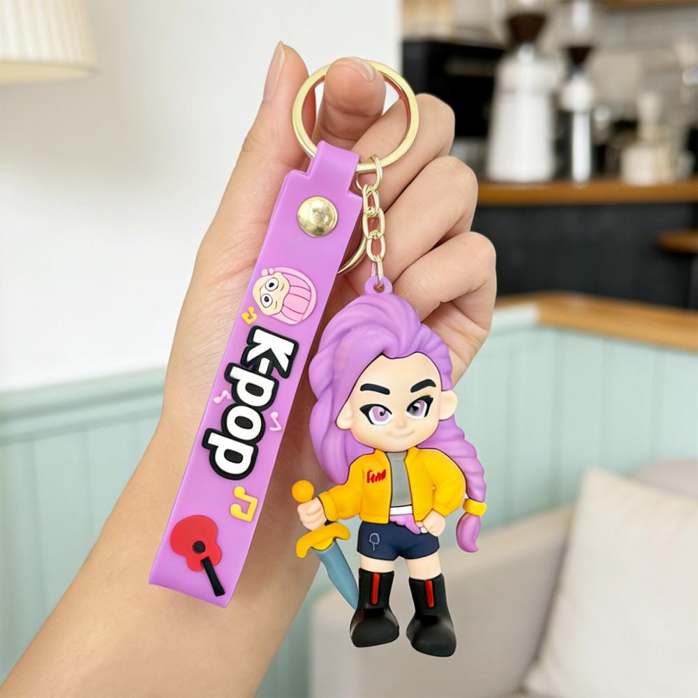 Dívky lovící démony KPOP Silikonový přívěsek na klíče Přívěsek na batoh