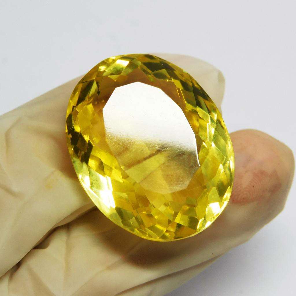 Natural Oval Cut Yellow Citrine 57.20 Ct Beautiful Loose Gemstone