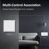 BSEED 1/2Gang Wall Light Switches 2Way Control For Stairs Bedroom With EU Standard Power Socket USB Type-c Plastic Frames 2Pack