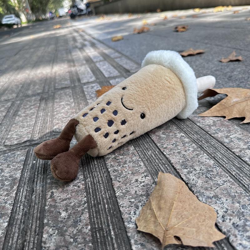 Fun Stuffed Toys Cute Simulated Smiling Faces, Bubble Milk Tea Dolls, Funny Dolls, Large Pillows, Girls' Gifts