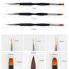 Set de 3 pièces Acrylique French Stripe Nail Art Stylo Peinture Ligne Pointe 3D Manucure stylo fin pour Dessin de Ligne Pinceaux Gel UV Outils de Peinture