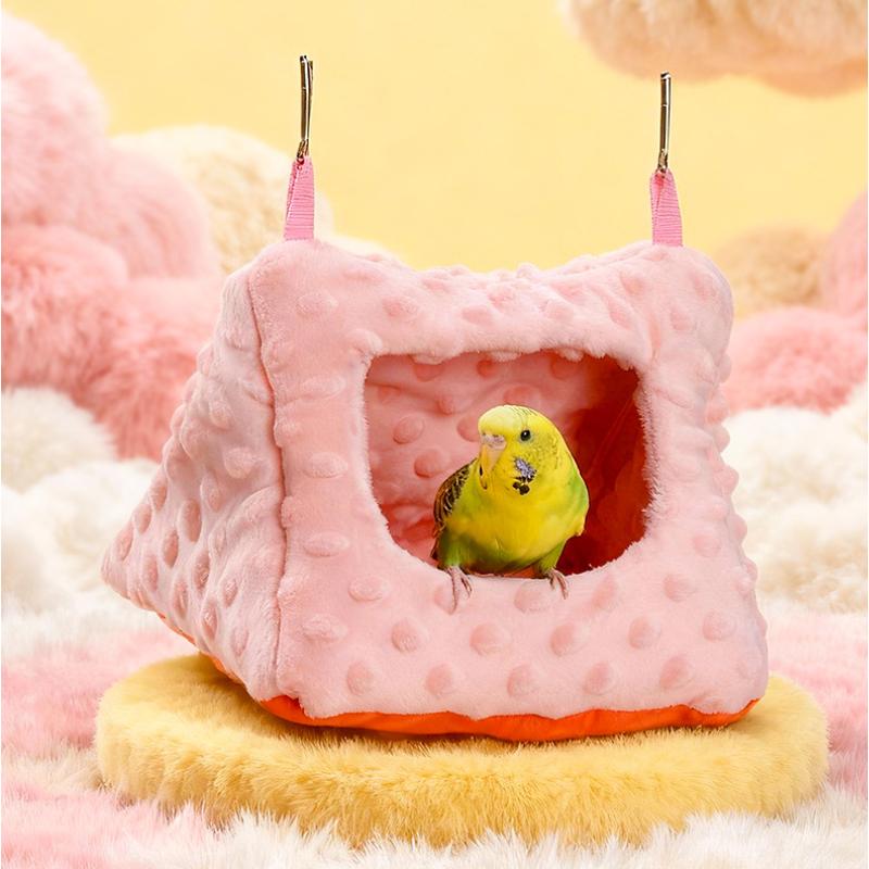 Winter Warm Bird Nest for Cage Comfortable Bird Bed Hanging Hammock Shed Hideaway Hut for Macaws African Grey Amazon Parrots