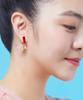 Lazy N Crazy Crystal Tassel Red Pink Drop Earrings