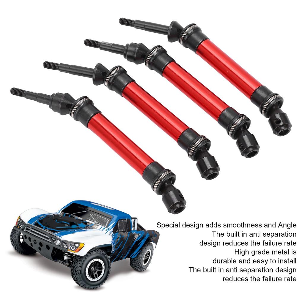 4pcs CVD Steel Front Rear Drive Shaft Complete Driveshaft Compatible for   Slash 1Celsius10 RC Car