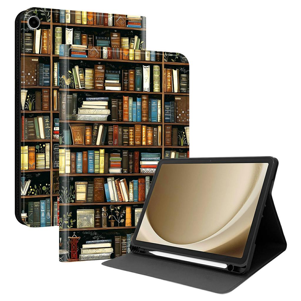 PU Leather Case For Samsung Galaxy Tab A11+ / Tab A9+ Pattern Print Tablet Cover Stand with Pen Slot (Stylus Not Included)