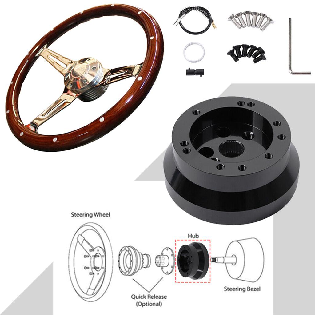 5 a 6 otvorový leštěný adaptér krátkého náboje pro volant Ididit Chevy Quick Release Billet adaptér náboje volantu