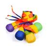 Rainbow Tail Ball Eco-Friendly Fabric Sandbag Meteor Ball Safe Catch Tail Soft Ball Kindergarten School Sensory Training Kid Toy