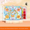 6/24 Color Watercolor Paint Set Chinese Style Kingfisher Glitter Solid Pearlescent Color Pigment Watercolor for Arts Drawing