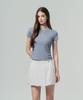 SERGIO TACCHINI W Rib Slim Fit Tide Ribbon Short Sleeve T-Shirt (L.Indigo)